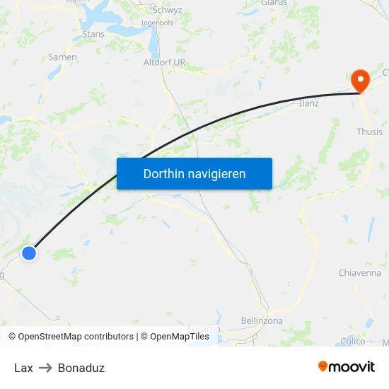 Lax to Bonaduz map