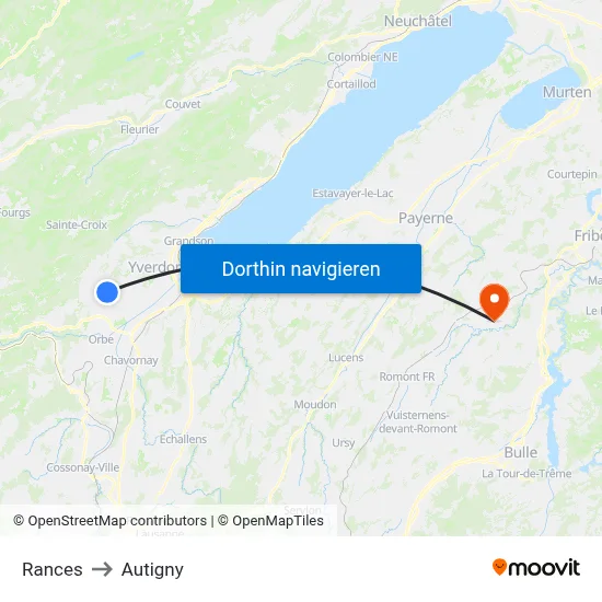 Rances to Autigny map