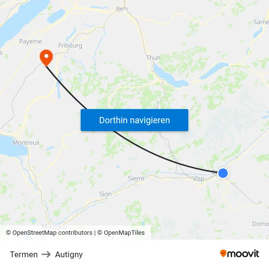 Termen to Autigny map