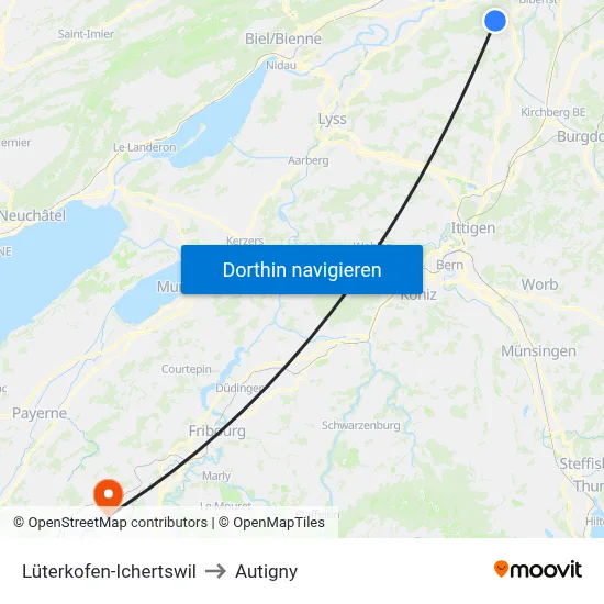 Lüterkofen-Ichertswil to Autigny map