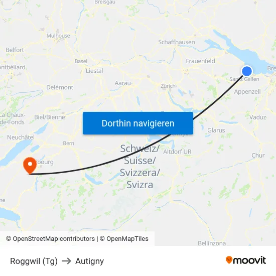 Roggwil (Tg) to Autigny map