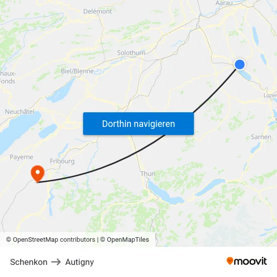 Schenkon to Autigny map