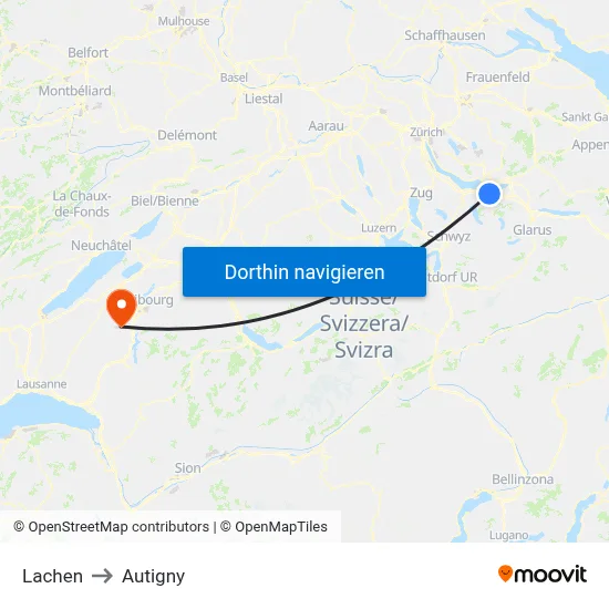 Lachen to Autigny map