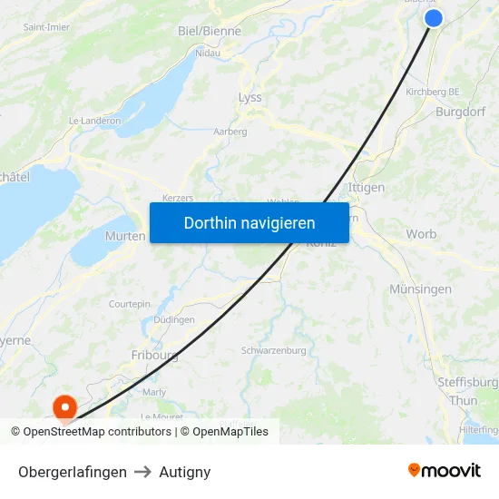 Obergerlafingen to Autigny map