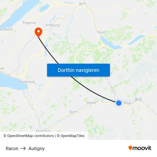 Raron to Autigny map
