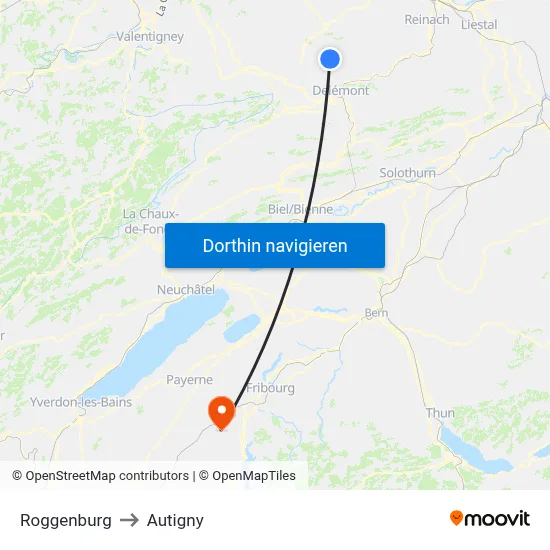 Roggenburg to Autigny map