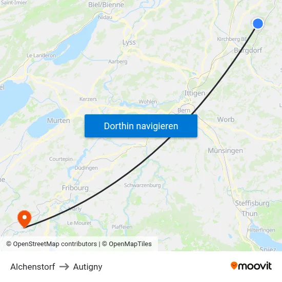 Alchenstorf to Autigny map