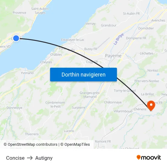 Concise to Autigny map