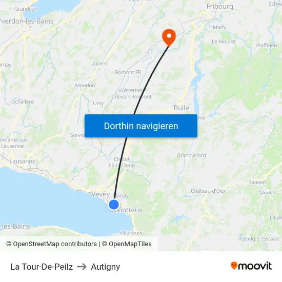 La Tour-De-Peilz to Autigny map