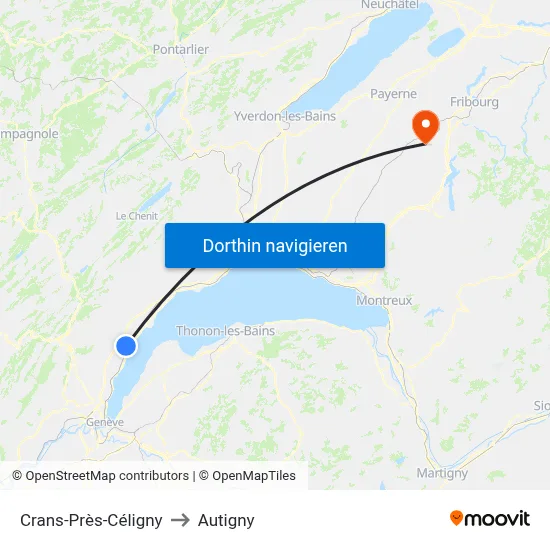 Crans-Près-Céligny to Autigny map