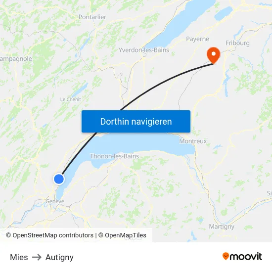 Mies to Autigny map