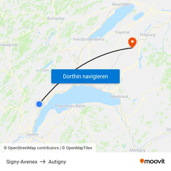 Signy-Avenex to Autigny map
