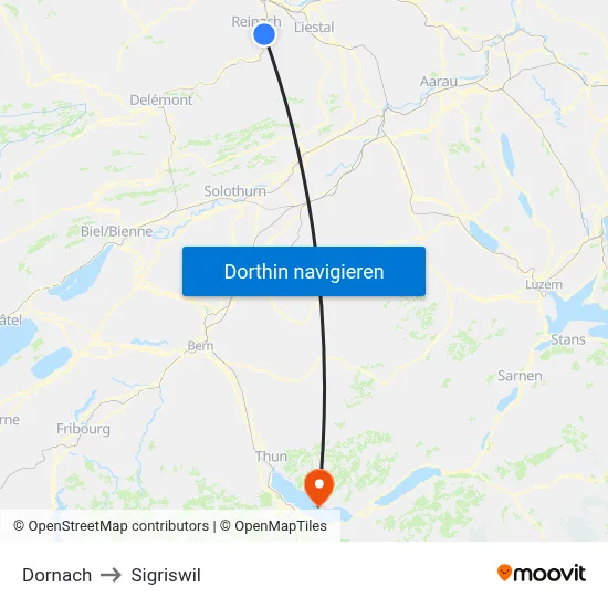 Dornach to Sigriswil map