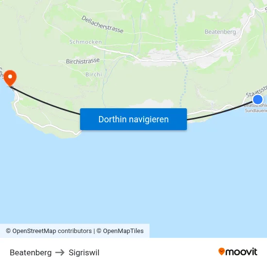 Beatenberg to Sigriswil map