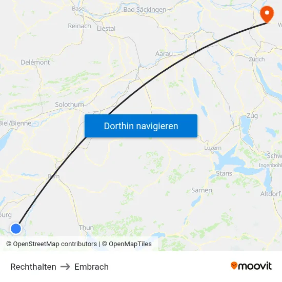 Rechthalten to Embrach map