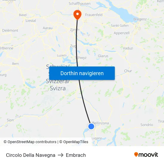 Circolo Della Navegna to Embrach map