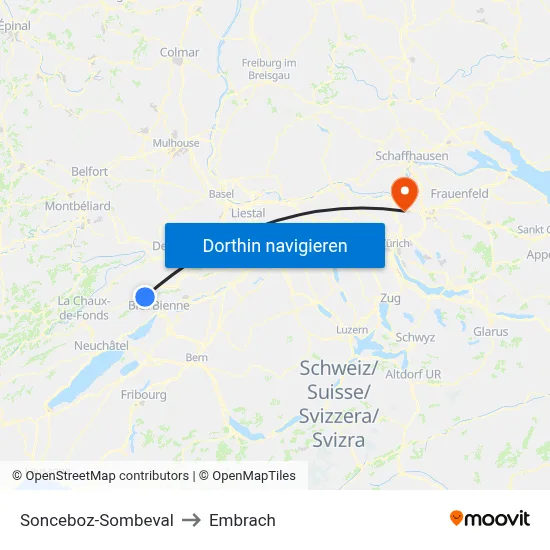 Sonceboz-Sombeval to Embrach map