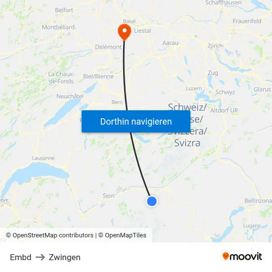 Embd to Zwingen map