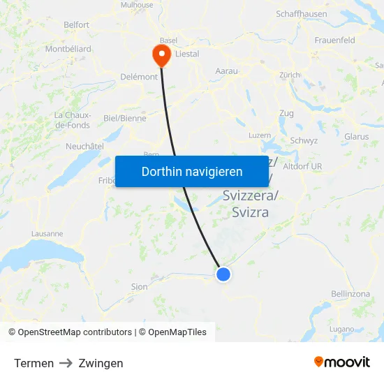 Termen to Zwingen map