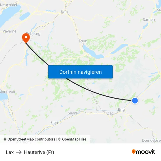 Lax to Hauterive (Fr) map