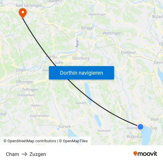 Cham to Zuzgen map