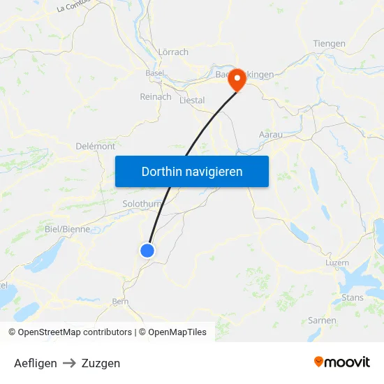 Aefligen to Zuzgen map