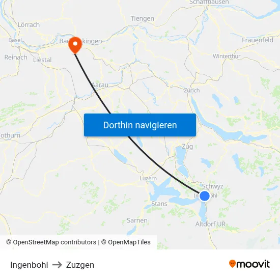 Ingenbohl to Zuzgen map