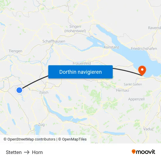Stetten to Horn map