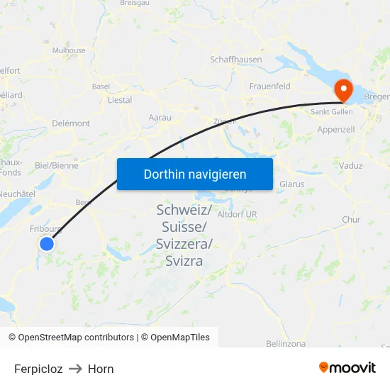 Ferpicloz to Horn map