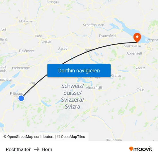 Rechthalten to Horn map