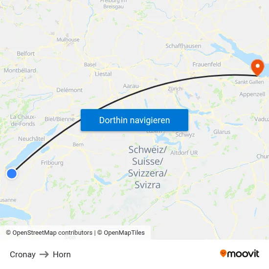 Cronay to Horn map