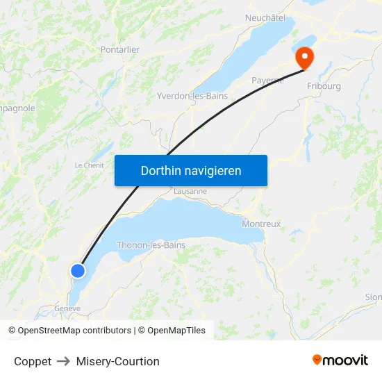 Coppet to Misery-Courtion map