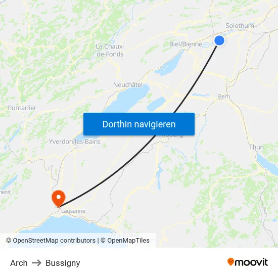 Arch to Bussigny map