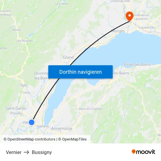 Vernier to Bussigny map