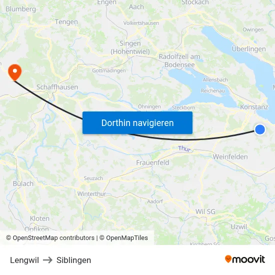 Lengwil to Siblingen map