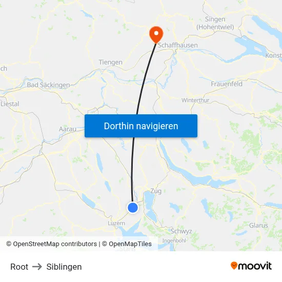 Root to Siblingen map