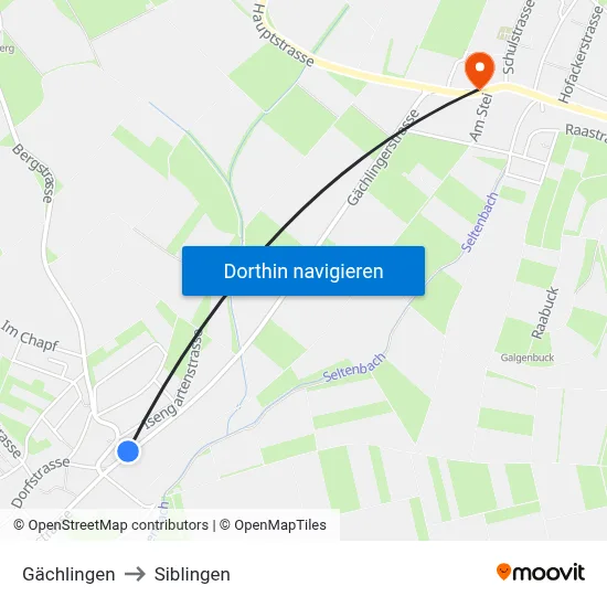 Gächlingen to Siblingen map