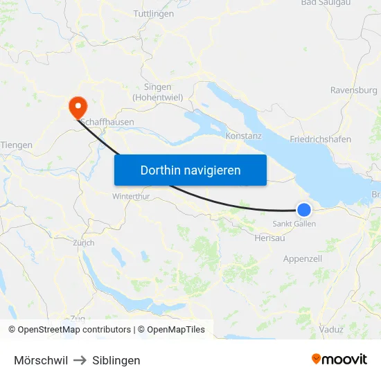 Mörschwil to Siblingen map