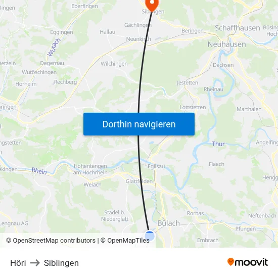 Höri to Siblingen map