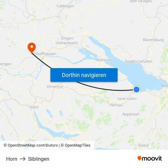 Horn to Siblingen map