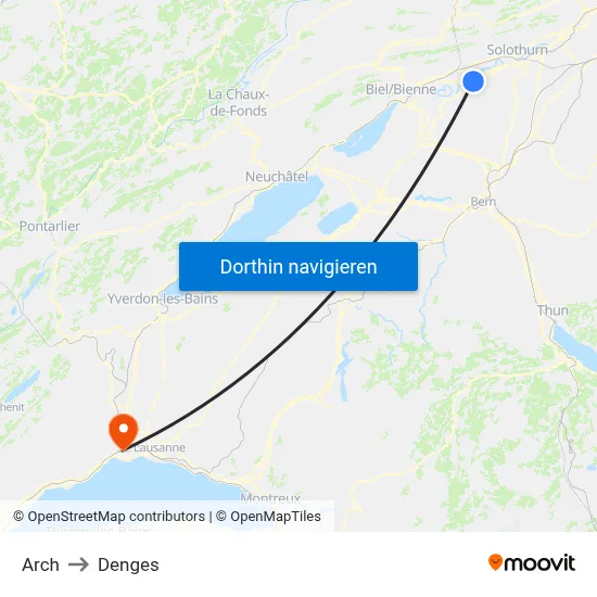 Arch to Denges map