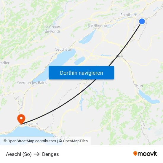 Aeschi (So) to Denges map