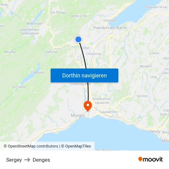 Sergey to Denges map