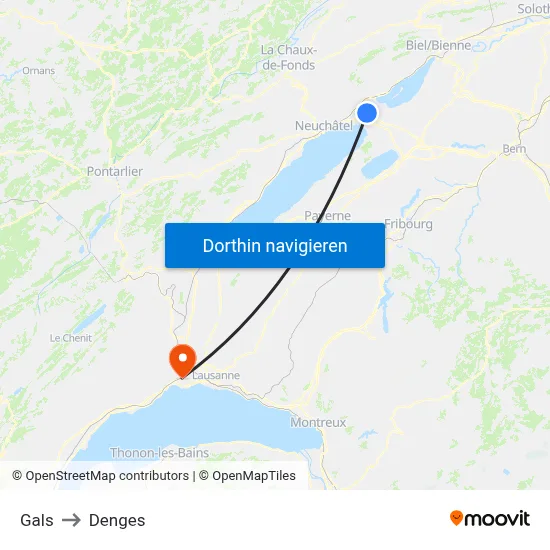 Gals to Denges map