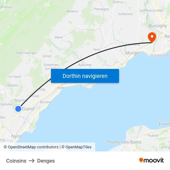 Coinsins to Denges map