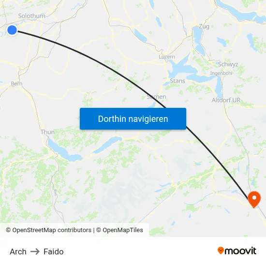 Arch to Faido map