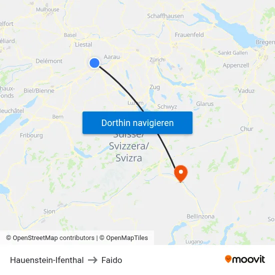 Hauenstein-Ifenthal to Faido map