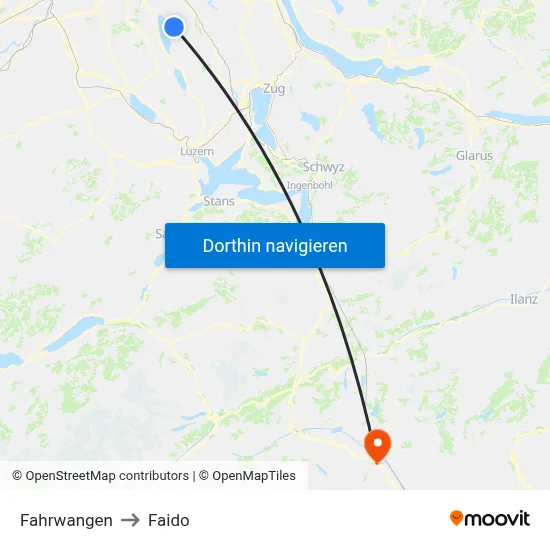 Fahrwangen to Faido map