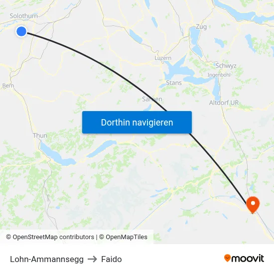 Lohn-Ammannsegg to Faido map