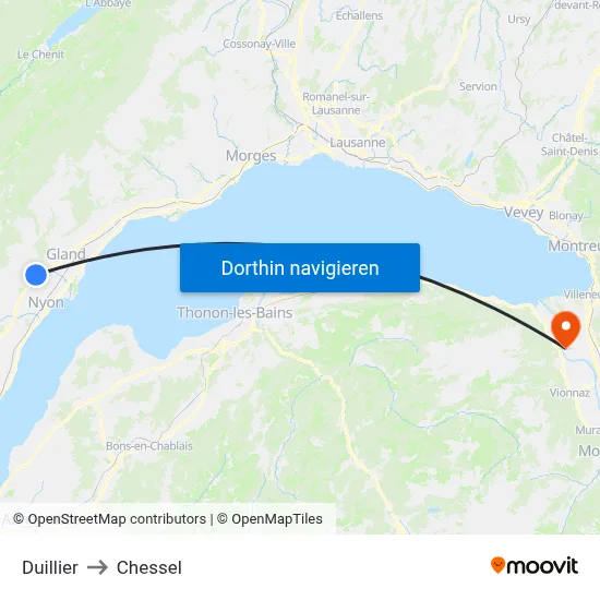 Duillier to Chessel map
